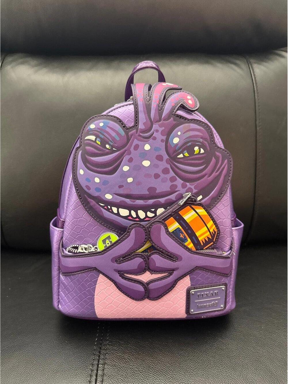 Loungefly Disney Monsters Inc Randall Boggs Cosplay Backpack NWT